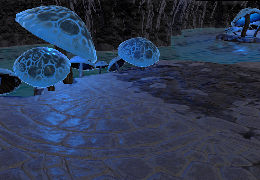 Mushrooms and pavement